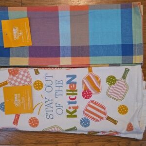 KOHLS CELEBRATE TOGETHER SET 4 COLORFUL SPRING SUMMER KITCHEN HAND TOWELS